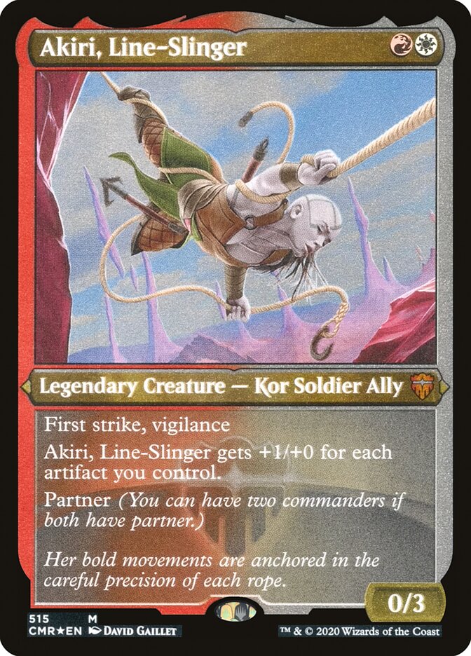 Akiri, Line-Slinger (Etched) [Commander Legends] | GrognardGamesBatavia