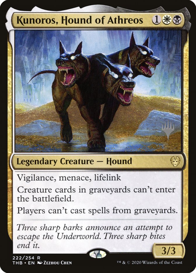 Kunoros, Hound of Athreos (Promo Pack) [Theros Beyond Death Promos] | GrognardGamesBatavia