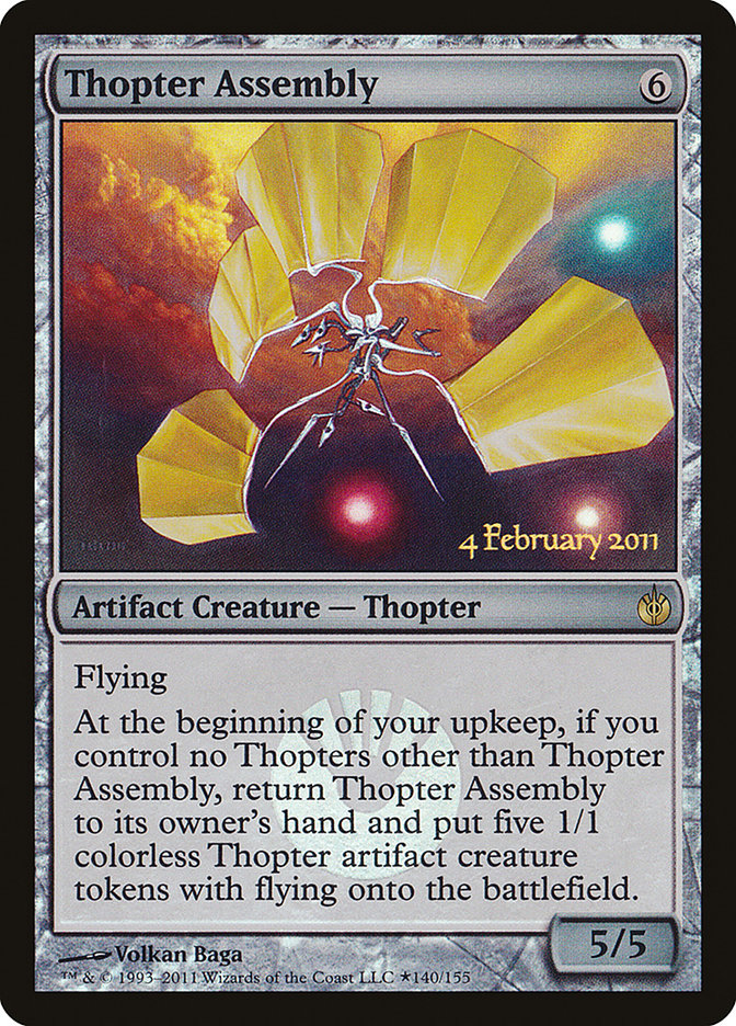 Thopter Assembly [Mirrodin Besieged Prerelease Promos] | GrognardGamesBatavia