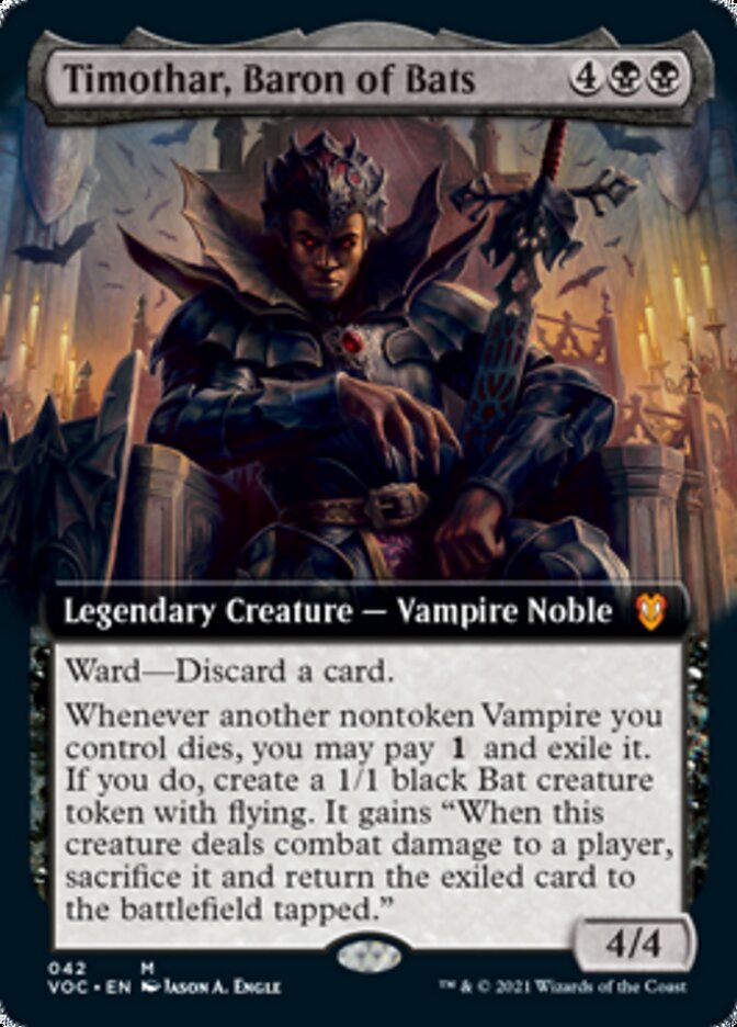 Timothar, Baron of Bats (Extended Art) [Innistrad: Crimson Vow Commander] | GrognardGamesBatavia