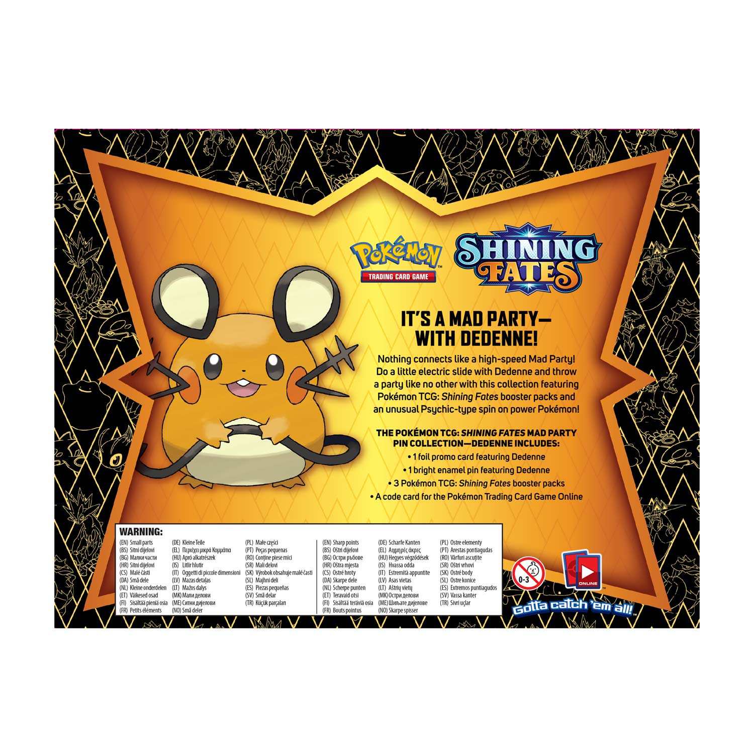 Shining Fates - Mad Party Pin Collection (Dedenne) | GrognardGamesBatavia