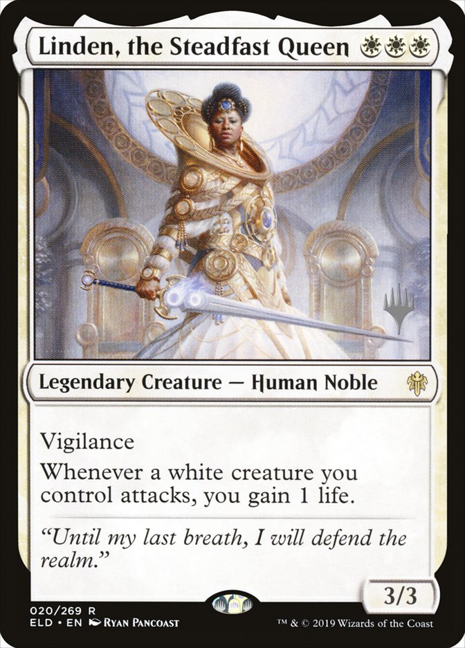 Linden, the Steadfast Queen (Promo Pack) [Throne of Eldraine Promos] | GrognardGamesBatavia