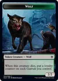 Wolf // Food (17) Double-Sided Token [Throne of Eldraine Tokens] | GrognardGamesBatavia