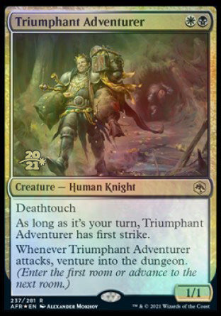 Triumphant Adventurer [Dungeons & Dragons: Adventures in the Forgotten Realms Prerelease Promos] | GrognardGamesBatavia