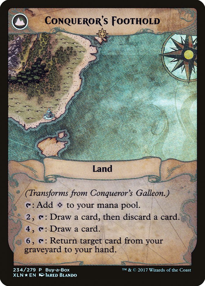 Conqueror's Galleon // Conqueror's Foothold (Buy-A-Box) [Ixalan Treasure Chest] | GrognardGamesBatavia