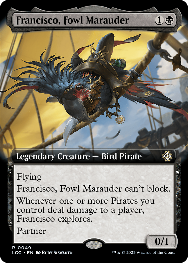 Francisco, Fowl Marauder (Extended Art) [The Lost Caverns of Ixalan Commander] | GrognardGamesBatavia