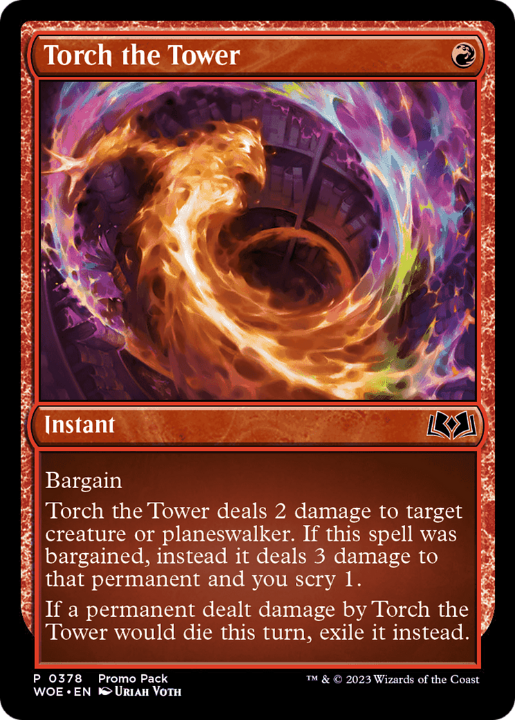 Torch the Tower (Promo Pack) [Wilds of Eldraine Promos] | GrognardGamesBatavia