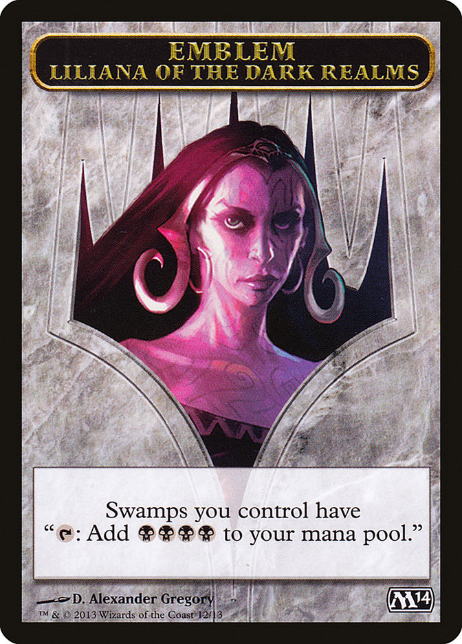 Liliana of the Dark Realms Emblem [Magic 2014 Tokens] | GrognardGamesBatavia