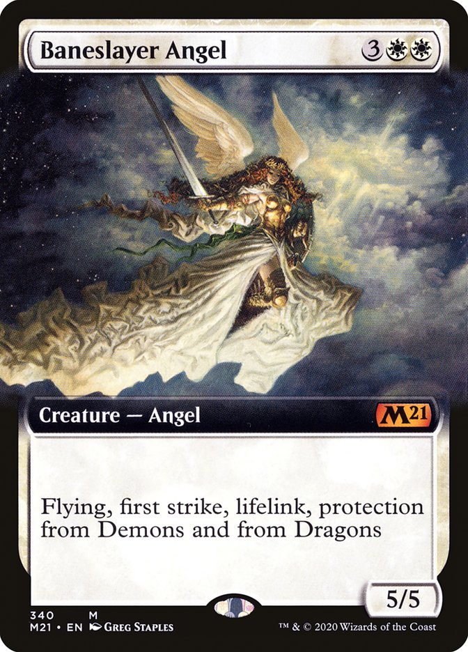 Baneslayer Angel (Extended Art) [Core Set 2021] | GrognardGamesBatavia