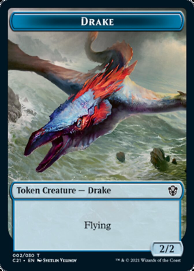 Drake // Elemental (002) Double-Sided Token [Commander 2021 Tokens] | GrognardGamesBatavia