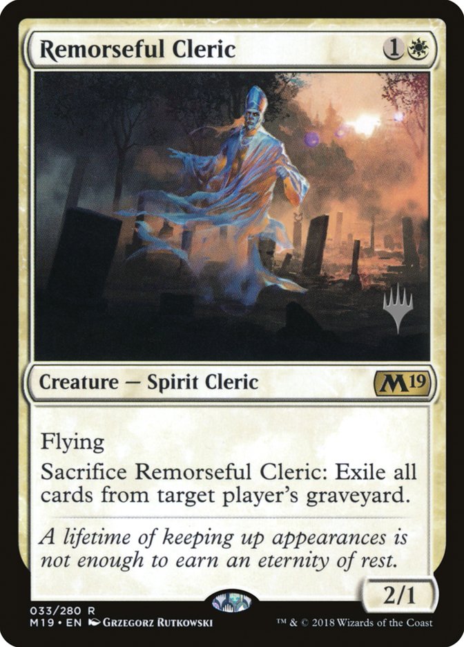 Remorseful Cleric (Promo Pack) [Core Set 2019 Promos] | GrognardGamesBatavia