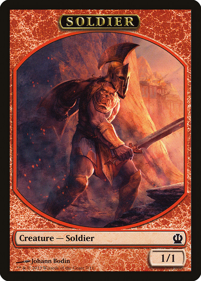 Soldier Token (7/11) [Theros Tokens] | GrognardGamesBatavia