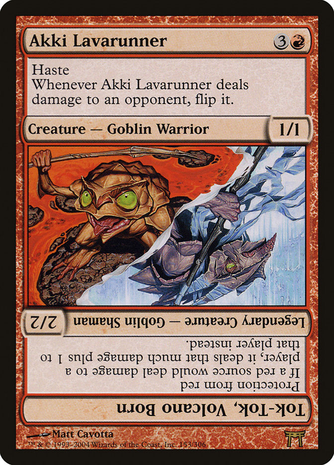 Akki Lavarunner // Tok-Tok, Volcano Born [Champions of Kamigawa] | GrognardGamesBatavia