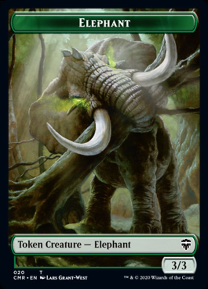 Elephant // Soldier Double-Sided Token [Commander Legends Tokens] | GrognardGamesBatavia