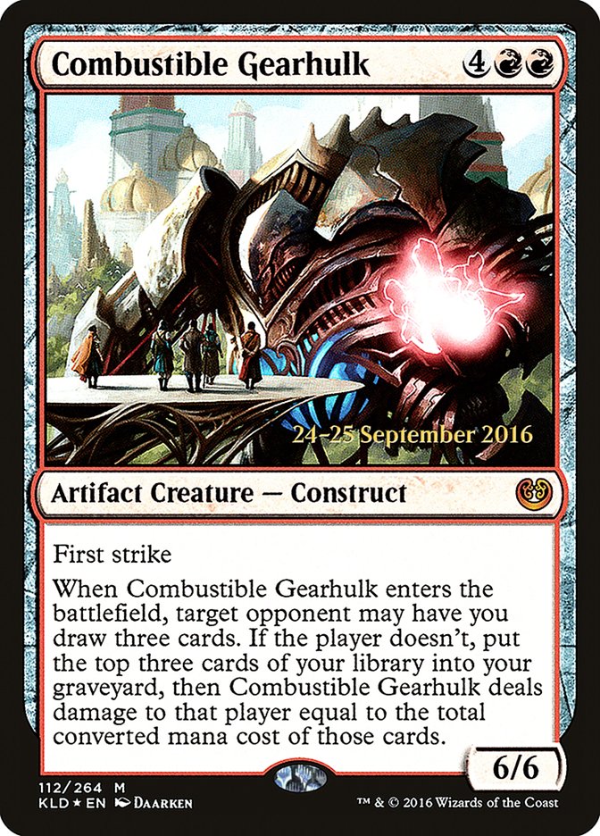 Combustible Gearhulk [Kaladesh Prerelease Promos] | GrognardGamesBatavia