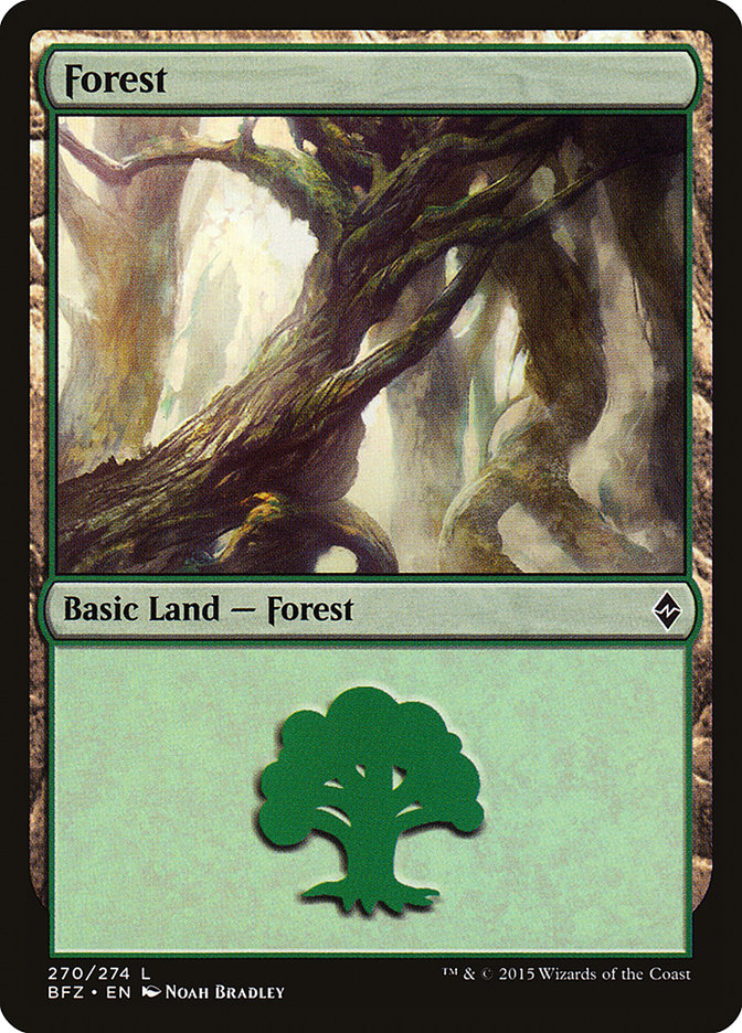 Forest (270a) [Battle for Zendikar] | GrognardGamesBatavia