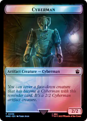 Alien Rhino // Cyberman Double-Sided Token (Surge Foil) [Doctor Who Tokens] | GrognardGamesBatavia