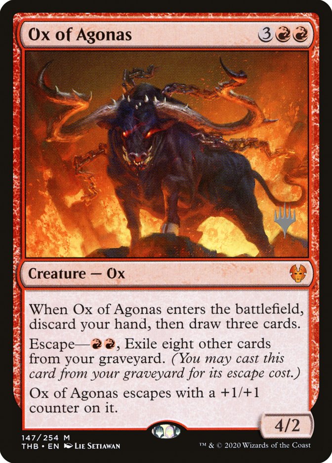 Ox of Agonas (Promo Pack) [Theros Beyond Death Promos] | GrognardGamesBatavia