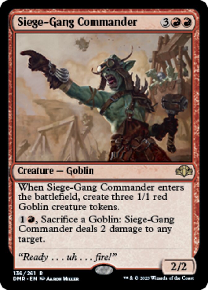 Siege-Gang Commander [Dominaria Remastered] | GrognardGamesBatavia