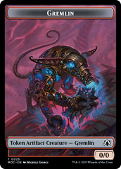 Treasure // Gremlin Double-Sided Token [March of the Machine Commander Tokens] | GrognardGamesBatavia