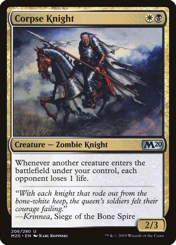 Corpse Knight (Misprint) [Core Set 2020] | GrognardGamesBatavia