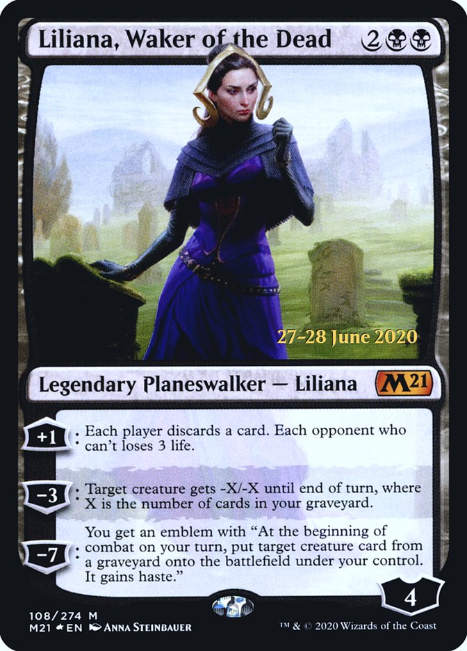 Liliana, Waker of the Dead [Core Set 2021 Prerelease Promos] | GrognardGamesBatavia