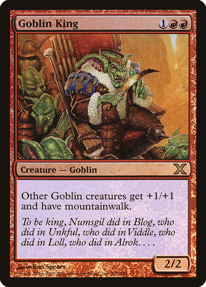 Goblin King (Premium Foil) [Tenth Edition] | GrognardGamesBatavia