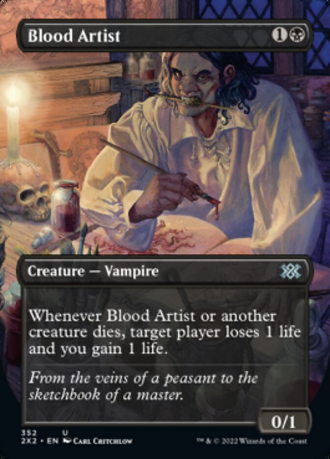 Blood Artist (Borderless Alternate Art) [Double Masters 2022] | GrognardGamesBatavia