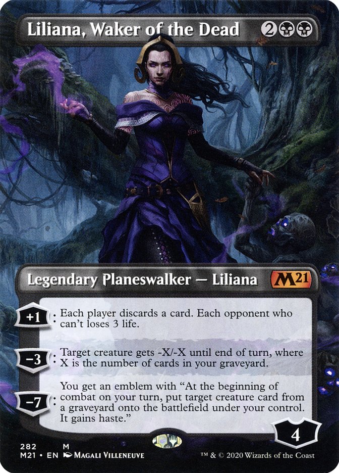 Liliana, Waker of the Dead (Borderless) [Core Set 2021] | GrognardGamesBatavia