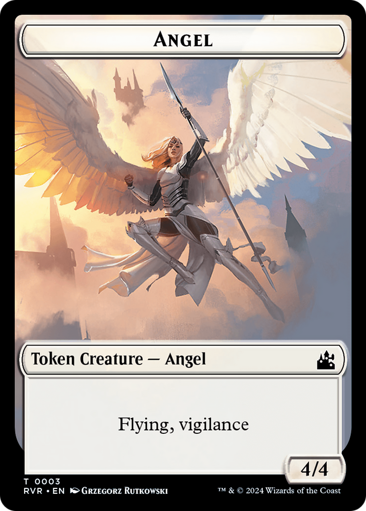 Goblin (0008) // Angel (0003) Double-Sided Token [Ravnica Remastered Tokens] | GrognardGamesBatavia