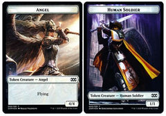 Angel // Human Soldier Double-Sided Token [Double Masters Tokens] | GrognardGamesBatavia