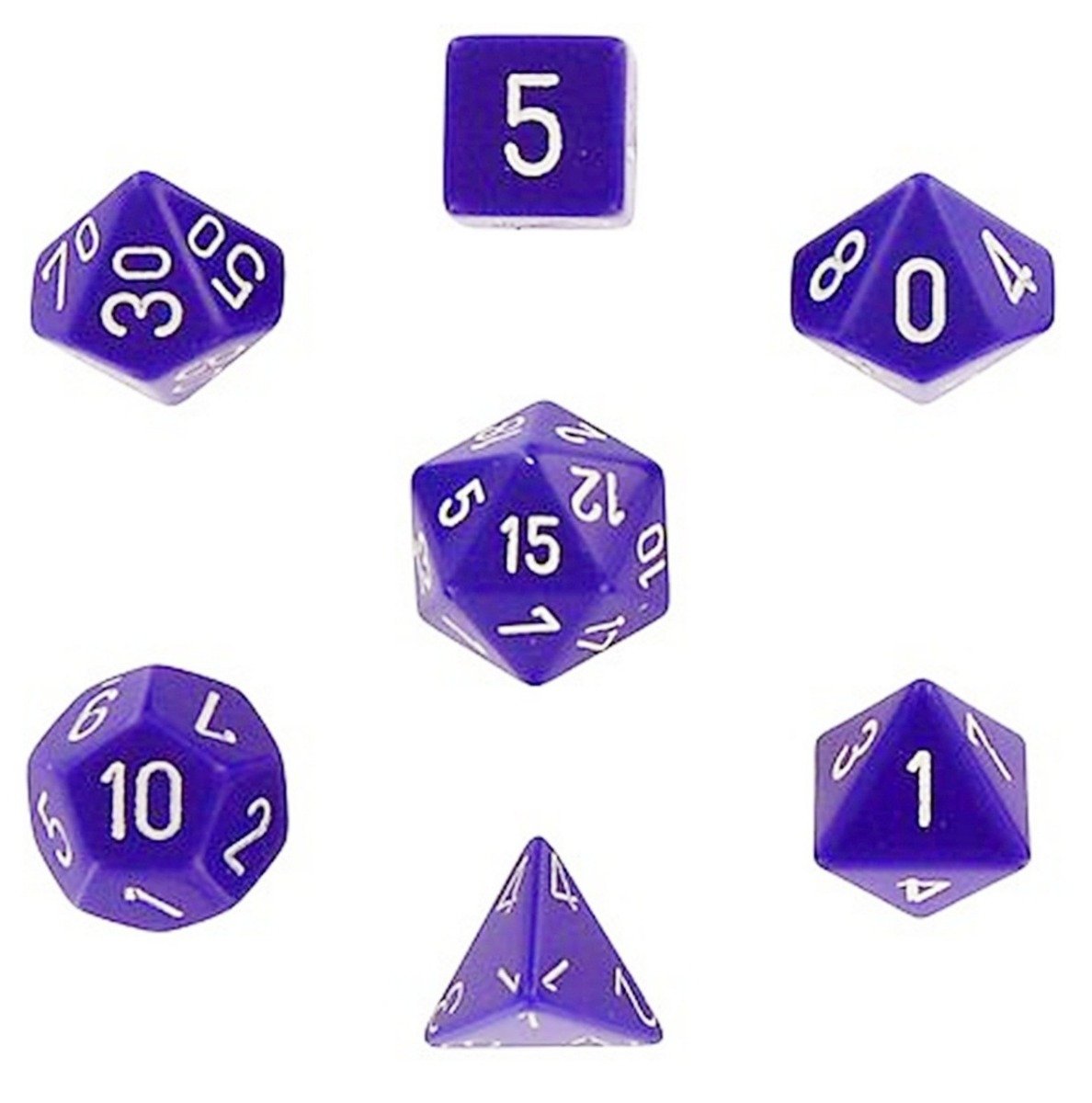 CHX25407 Opaque Purple/White 7 set | GrognardGamesBatavia