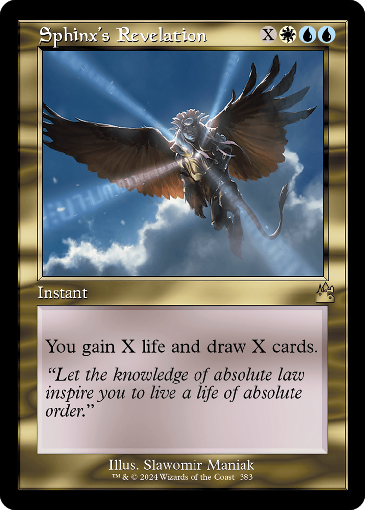 Sphinx's Revelation (Retro Frame) [Ravnica Remastered] | GrognardGamesBatavia