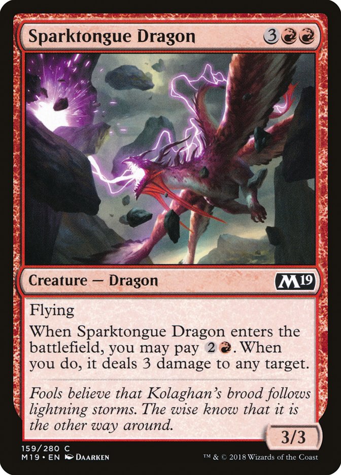 Sparktongue Dragon [Core Set 2019] | GrognardGamesBatavia