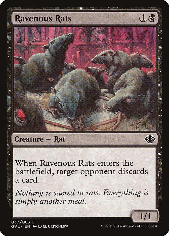 Ravenous Rats (Garruk vs. Liliana) [Duel Decks Anthology] | GrognardGamesBatavia