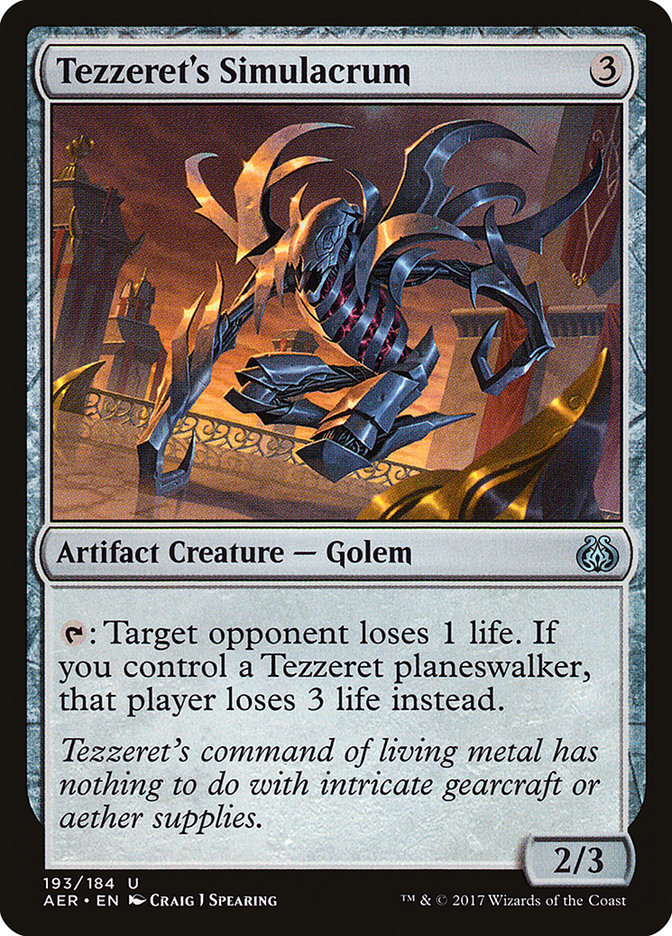 Tezzeret's Simulacrum [Aether Revolt] | GrognardGamesBatavia