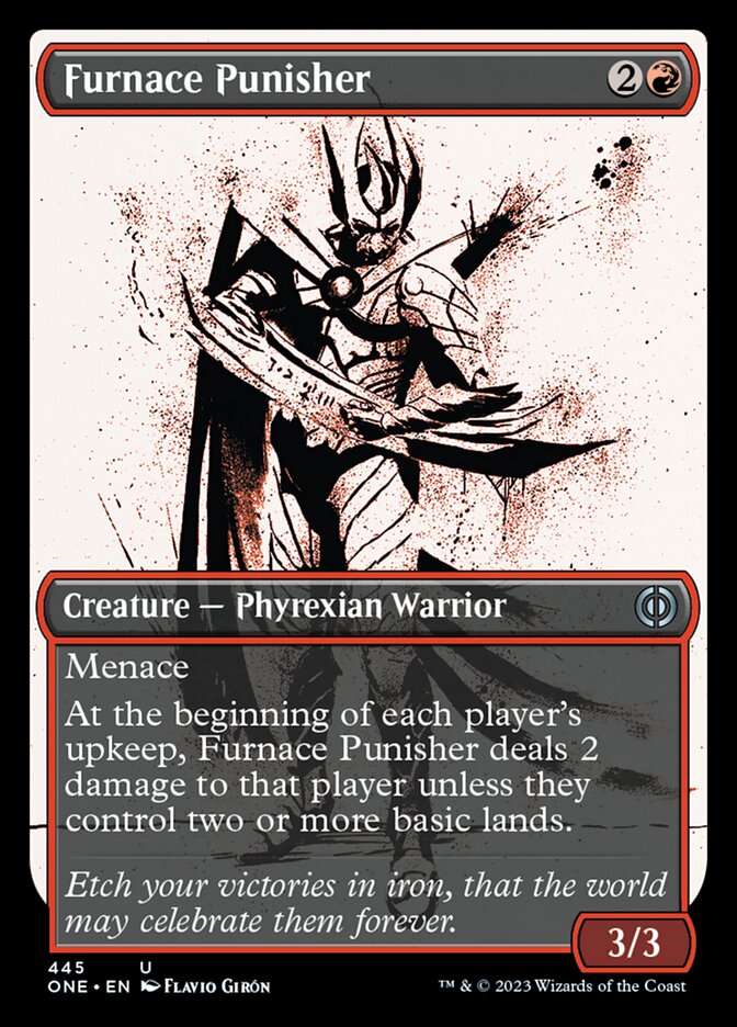 Furnace Punisher (Showcase Ichor Step-and-Compleat Foil) [Phyrexia: All Will Be One] | GrognardGamesBatavia