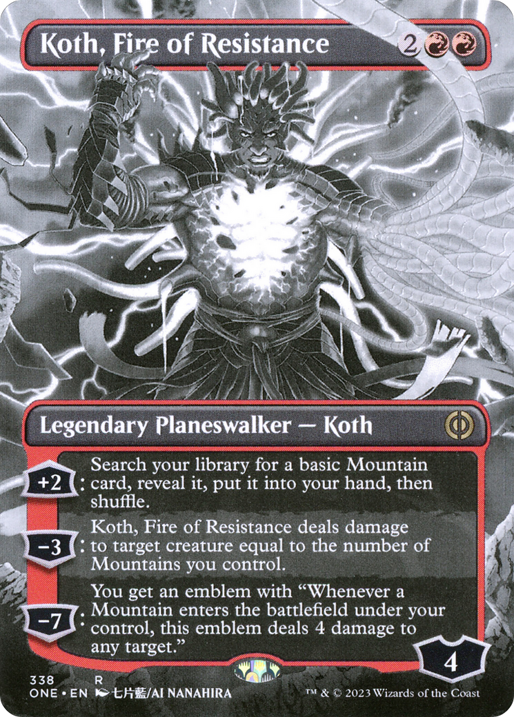 Koth, Fire of Resistance (Borderless Manga) [Phyrexia: All Will Be One] | GrognardGamesBatavia