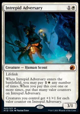 Intrepid Adversary (Promo Pack) [Innistrad: Midnight Hunt Promos] | GrognardGamesBatavia