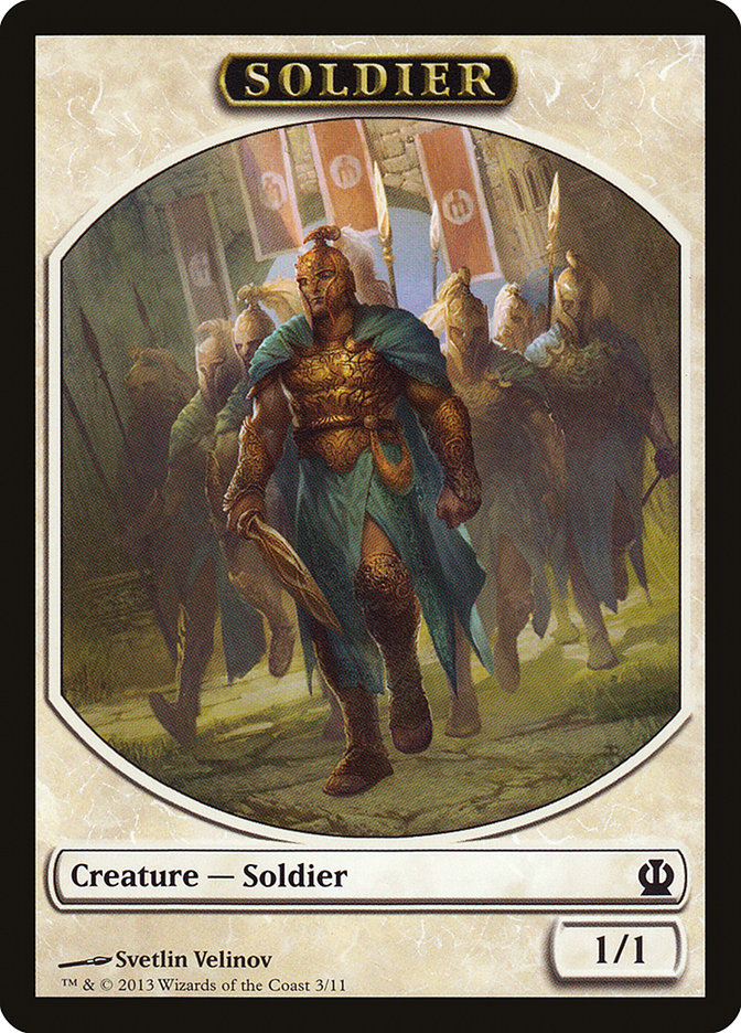 Soldier Token (3/11) [Theros Tokens] | GrognardGamesBatavia