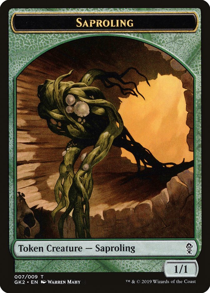 Saproling // Wurm Double-Sided Token [Ravnica Allegiance Guild Kit Tokens] | GrognardGamesBatavia