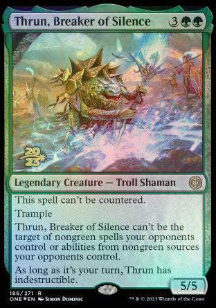 Thrun, Breaker of Silence [Phyrexia: All Will Be One Prerelease Promos] | GrognardGamesBatavia