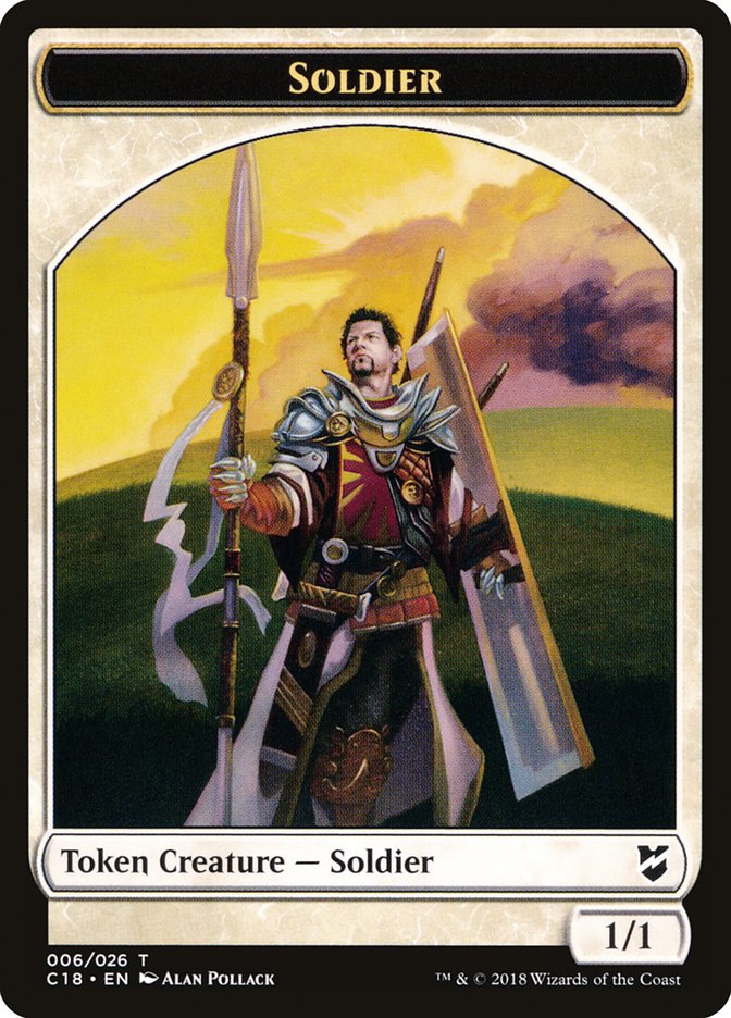 Cat // Soldier Double-Sided Token [Commander 2018 Tokens] | GrognardGamesBatavia