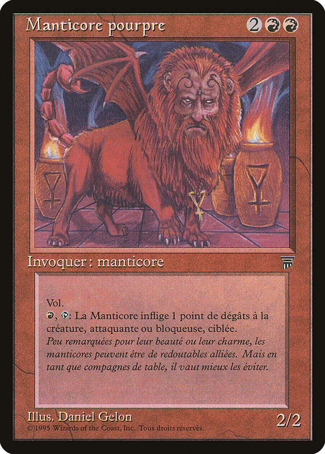 Crimson Manticore (French) - "Manticore pourpre" [Renaissance] | GrognardGamesBatavia