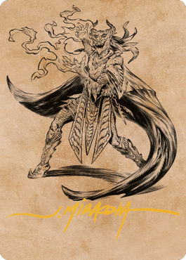 Livaan, Cultist of Tiamat Art Card (Gold-Stamped Signature) [Commander Legends: Battle for Baldur's Gate Art Series] | GrognardGamesBatavia