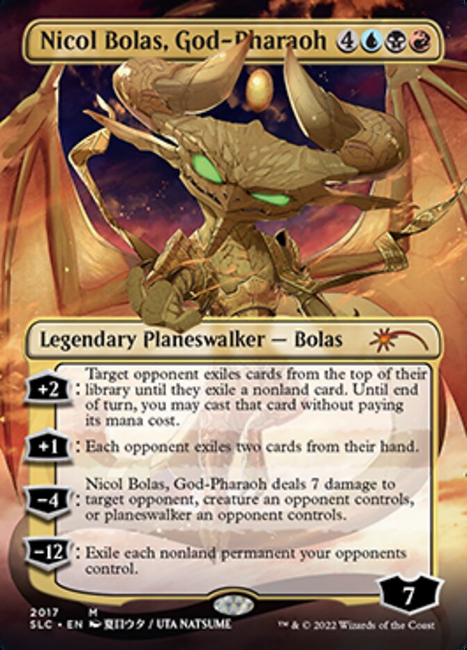 Nicol Bolas, God-Pharaoh (Borderless) [Secret Lair 30th Anniversary Countdown Kit] | GrognardGamesBatavia