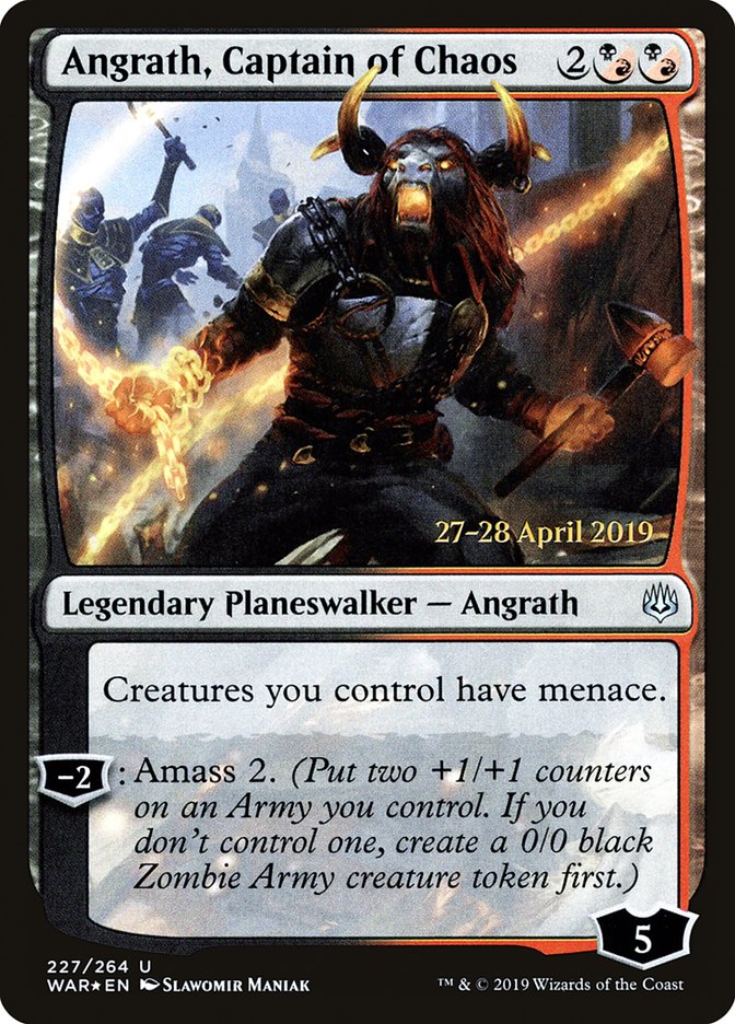 Angrath, Captain of Chaos [War of the Spark Prerelease Promos] | GrognardGamesBatavia