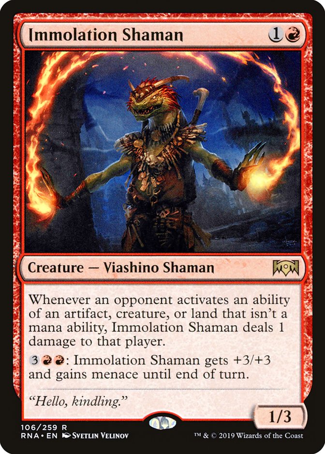 Immolation Shaman [Ravnica Allegiance] | GrognardGamesBatavia