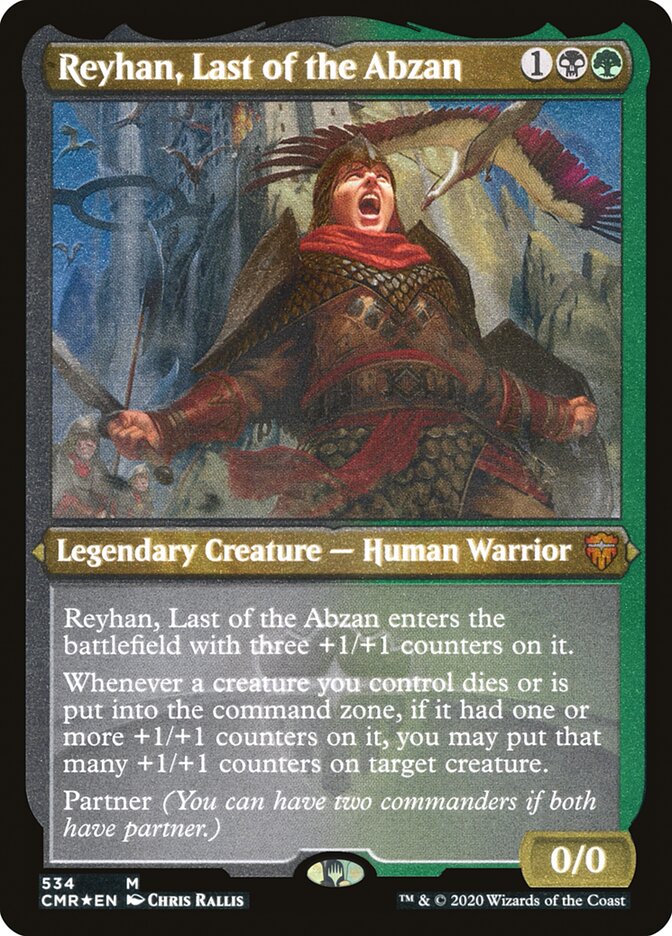 Reyhan, Last of the Abzan (Etched) [Commander Legends] | GrognardGamesBatavia