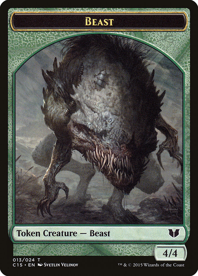 Beast // Snake (017) Double-Sided Token [Commander 2015 Tokens] | GrognardGamesBatavia